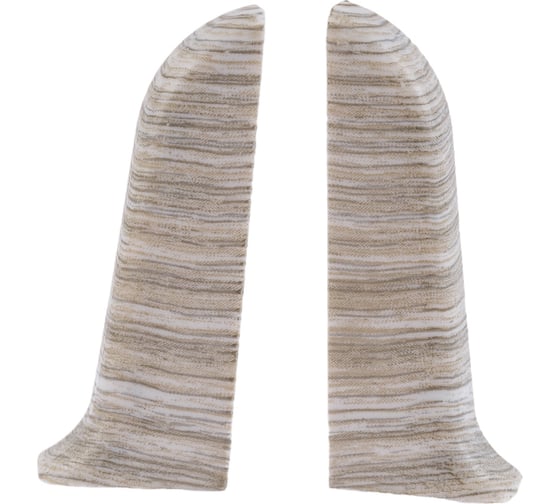 Изображение товара Торцевые заглушки для плинтуса IDEAL Классик 55 мм, 253 ясень серый К-П55-Тп-Ф1 253 ЯСН СЕР