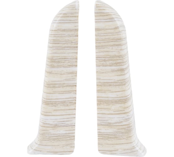 Изображение товара Торцевые заглушки для плинтуса IDEAL Классик 70 мм, 252 ясень белый К-П70-Тп-Ф1 252 ЯСН БЕЛ