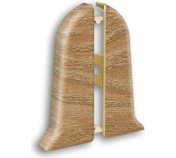 Изображение товара Торцевые заглушки для плинтуса IDEAL Классик 70 мм, 206 дуб коньячный К-П70-Тп-Ф1 206 дуб КНЧ