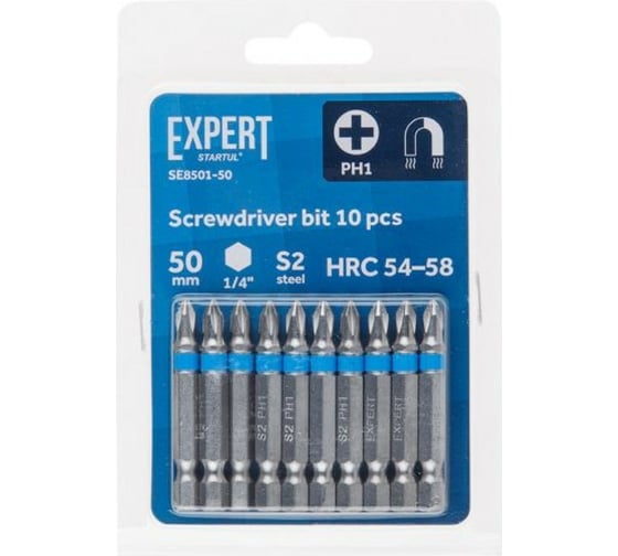 Изображение товара Бита магнитная для шуруповерта Expert PH1х50 мм, 10 шт STARTUL SE8501-50