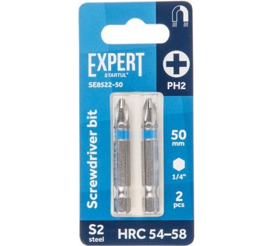 Изображение товара Бита магнитная для шуруповерта Expert PH2х50 мм, 2 шт STARTUL SE8522-50