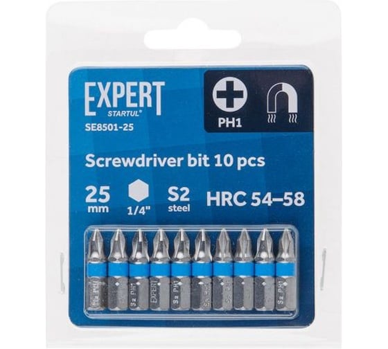 Изображение товара Бита магнитная для шуруповерта Expert PH1х25 мм, 10 шт STARTUL SE8501-25