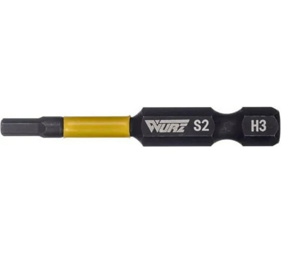Изображение товара Бита торсионная магнитная HEX3x50 мм, 10 шт WURZ 2970