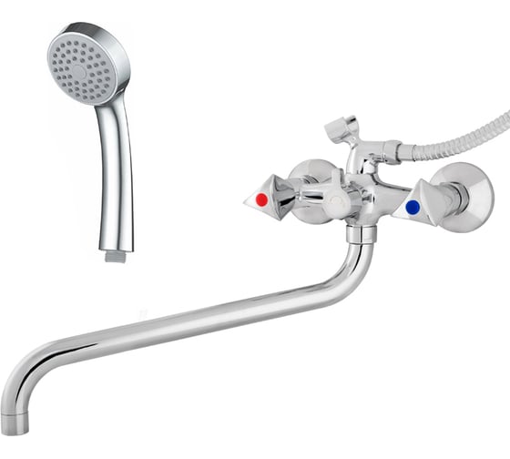 Изображение товара Смеситель для ванны Melodia della vita Dinatro Rus длинный излив, люкс керамика MDV40141R 65333