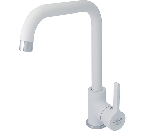 Изображение товара Смеситель для кухни Melodia della vita Ostessa White картридж д.35 мм высокий излив, без подводки MDV35115_wt 65368