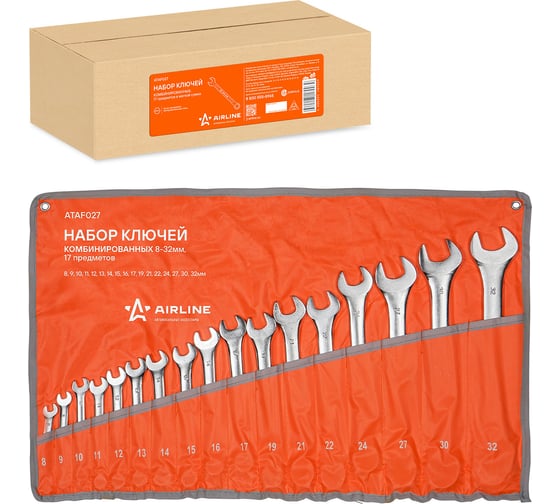 Изображение товара Набор комбинированных ключей Airline 17 предметов, сумка ATAF027
