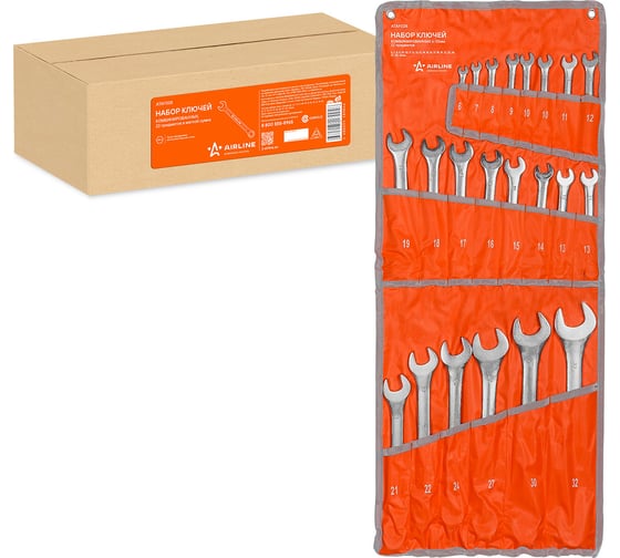 Изображение товара Набор комбинированных ключей Airline 22 предмета, сумка ATAF028