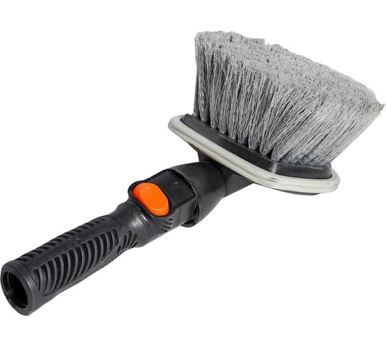 Изображение товара Щетка для мытья Airline с насадкой для шланга, мягкой распушенной щетиной, кнопкой подачи воды ABJN003