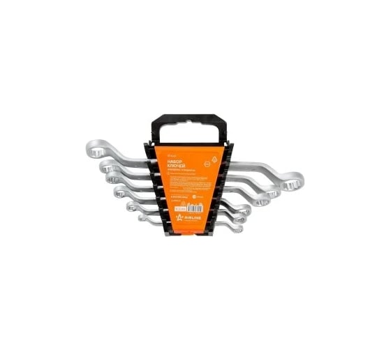 Изображение товара Набор накидных ключей Airline с изгибом, 8 предметов, пластиковый держатель ATAH014
