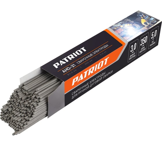 Изображение товара Электроды сварочные АНО-21 3 мм, 350 мм, 5 кг Patriot 605012235