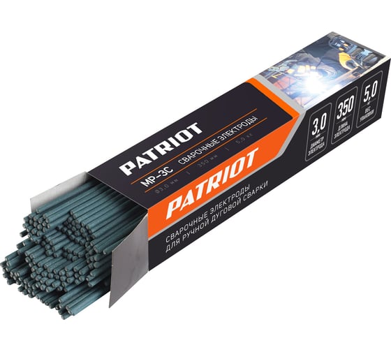 Изображение товара Электроды сварочные МР-3С 3 мм, 350 мм, 5 кг Patriot 605012205