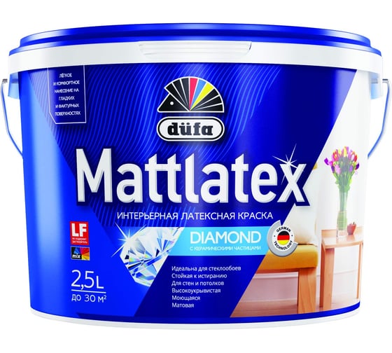 Изображение товара ВД краска Dufa MATTLATEX RD100 2,5 л Н0000000247