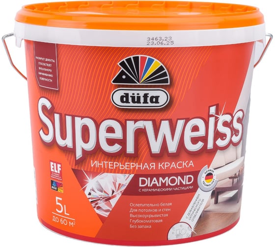 Изображение товара ВД краска Dufa SUPERWEISS RD4 5 л Н0000000396
