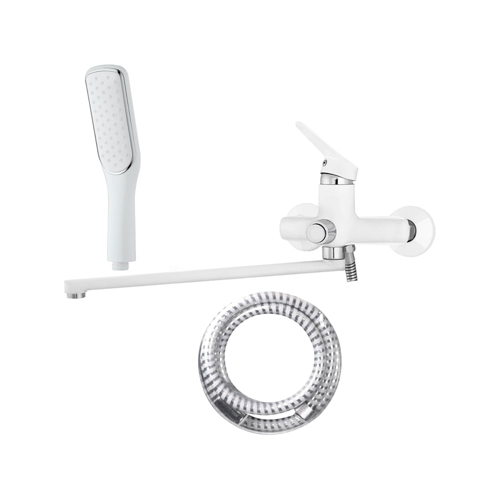 Изображение товара Смеситель для ванны Melodia della vita Moderno White однорычажный с поворотным изливом