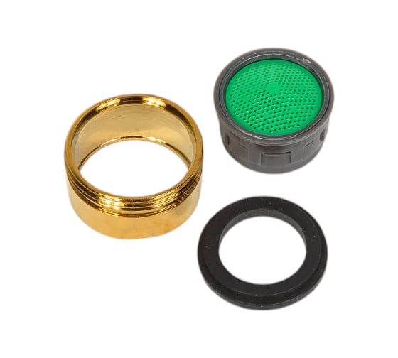 Изображение товара Аэратор для смесителя Melodia della vita латунный М24 1 нар., пластиковая сетка, золото MKP20531N 34010