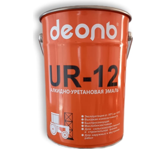 Изображение товара Быстросохнущая автоспецэмаль Деоль UR-12 белая глянцевая UR12W5