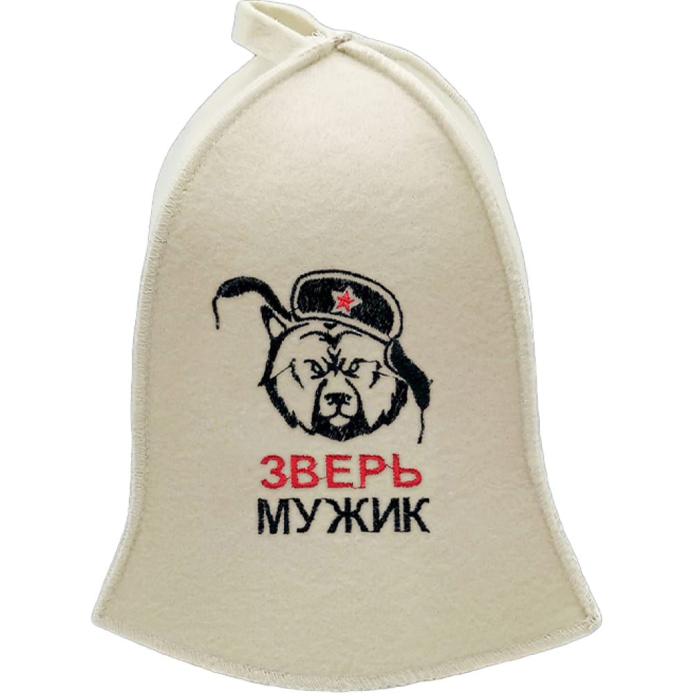 Шапка для бани Бацькина баня шапка для бани невский банщик лист с аппликацией фетр