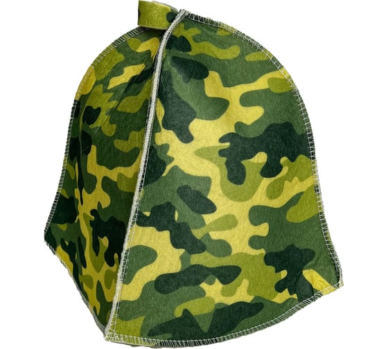 Изображение товара Шапка для бани Бацькина баня печать Камуфляж 10926
