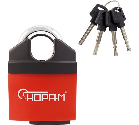 Изображение товара Навесной всепогодный замок НОРА-М ЗНВ-710-51 полузакрытый, 51 мм, 4 ключа 18826