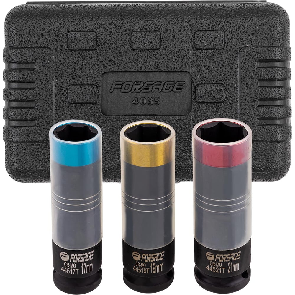 Изображение товара Набор ударных глубоких головок Forsage 51209 3 шт CrMo