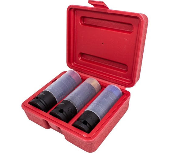 Изображение товара Набор головок ударных глубоких тонкостенных в защитном кожухе 3 шт Forsage 51209