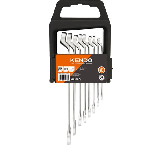 Изображение товара Набор комбинированных гаечных ключей KENDO со смещением 8шт 15201
