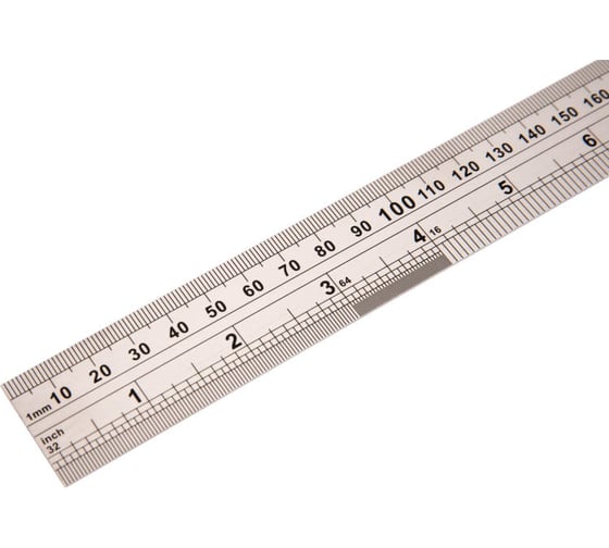Изображение товара Линейка KENDO из нержавеющей стали, метрическая и дюймовая, 300 мм / 12" 35312
