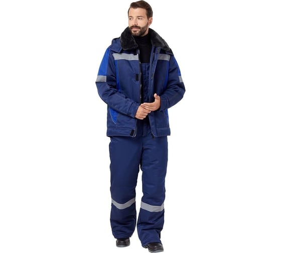 Изображение товара Зимний костюм Эксперт Спецодежда Страйк, темно-синий/василек, р. 56-58, рост 194-200 6446000063296