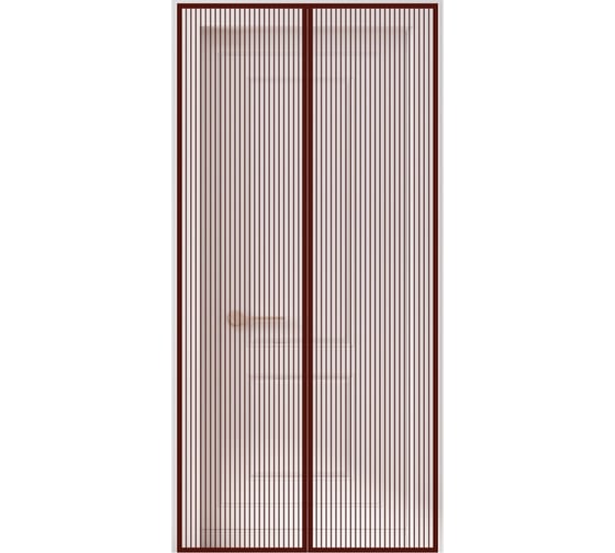 Изображение товара Москитная дверная сетка на магнитах DASWERK 100x210 см, антимоскитная, коричневая 607986