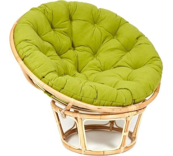 Изображение товара Кресло Tetchair PAPASAN ECO P115-1/SP STD Natural с подушкой, с ремешками, флок 13765