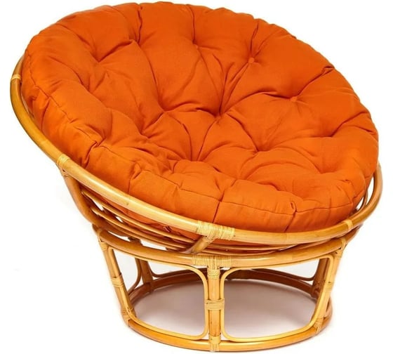 Изображение товара Кресло Tetchair PAPASAN 23/01 W Honey с подушкой, ткань, мед/оранжевый С 23 13736
