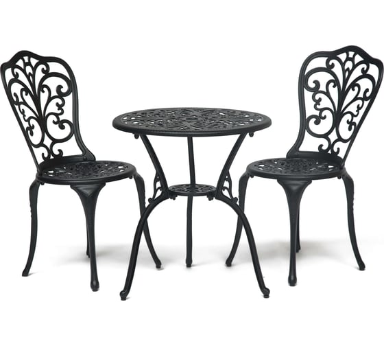 Изображение товара Комплект Tetchair Secret De Maison Romance стол и 2 стула, алюминиевый сплав, диаметр 60 см/высота 67 см, 53x41x89 см 10668