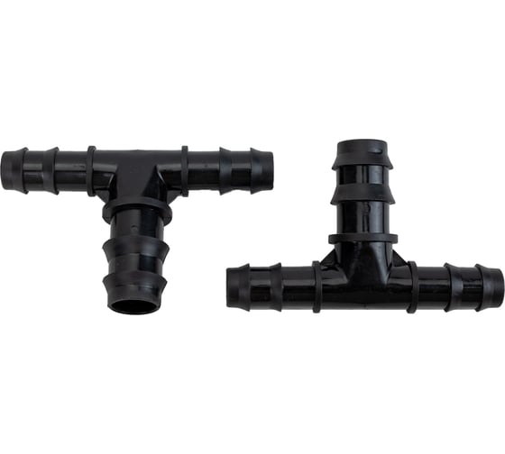 Изображение товара Пластиковый тройник для капельной трубки 16мм х 19мм х 16мм Профитт 2 шт. 1640707