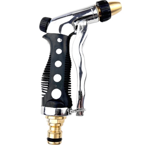 Изображение товара Металлический хромированный пистолет для полива Профитт 2 режима 9270889