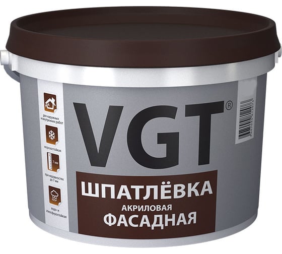 Изображение товара Фасадная шпатлевка VGT 7,5 кг 11607364
