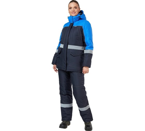 Изображение товара Женский костюм Эксперт Спецодежда Сунтар, темно-синий/василёк, р. 52-54, рост 158-164 6446000052634