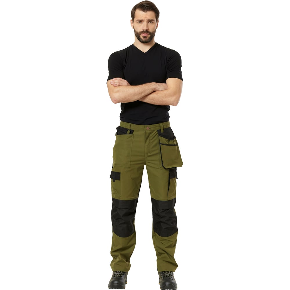 Изображение товара Брюки Эксперт Спецодежда Форест хаки/черный р. 52-54 для работы