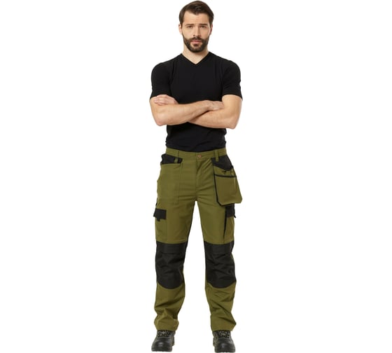 Изображение товара Брюки Эксперт Спецодежда Форест хаки/черный, р. 60-62, рост 182-188 6446000065931