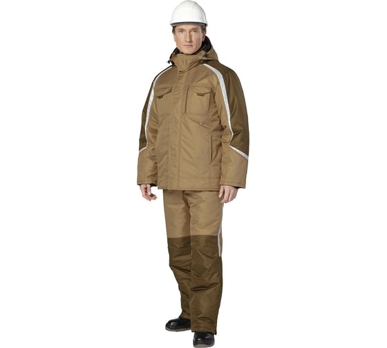 Изображение товара Костюм Эксперт Спецодежда Филигир, бежевый/хаки, зимний, р. 52-54, рост 170-176 6446000039529