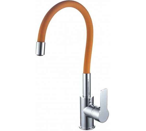 Изображение товара Смеситель для кухни ZOLLEN RHEIN гибкий излив, оранжевый RH77812931 453442