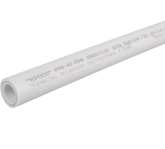 Изображение товара Полипропиленовые трубы КРОСС PPRC армированная со средним слоем алюминия 40 мм., 4 м SDR6 (PN25) 60169