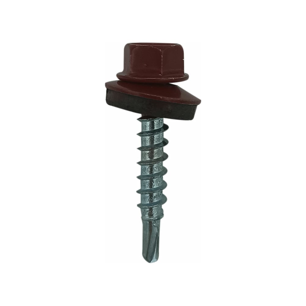 Изображение товара Кровельный саморез STARFIX 4.8x19 мм, цинк, шайба, RAL 3011, 7000 шт.