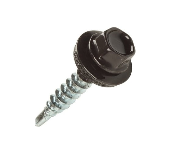 Изображение товара Кровельный саморез STARFIX 4,8x35 мм, цинк, шайба с прокладкой, PT1, RAL 8017, 70 шт. SMP2-84916-70