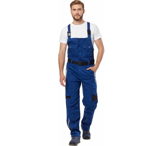 Изображение товара Полукомбинезон Эксперт Спецодежда Азур синий/черный, р. 48-50, рост 170-176 6446000067577