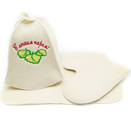 Изображение товара Набор для бани из 3-х предметов Бацькина баня С легким паром 13003