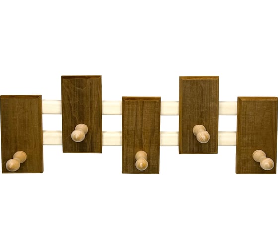 Изображение товара Вешалка Бацькина баня Zebra 5 крючков, термированная, для мочалок 30784