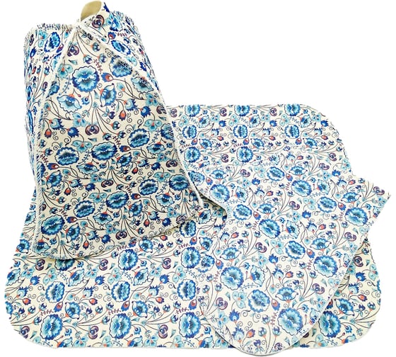 Изображение товара Набор для бани из 3-х предметов Бацькина Баня печать Голубой узор 10428