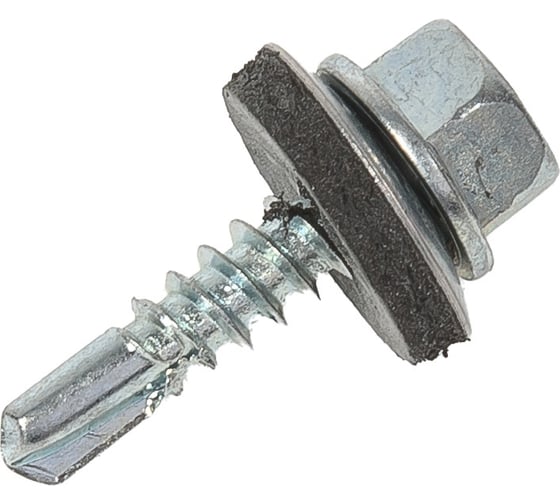 Изображение товара Кровельный саморез STARFIX 4,8x19 мм, цинк, шайба с прокладкой, PT1, 100 шт. SMP2-83803-100