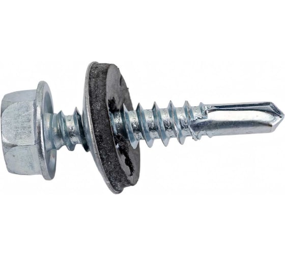 Изображение товара Кровельный саморез STARFIX 4,8x25 мм, цинк, шайба с прокладкой, PT1, 250 шт. SMC2-83809-250