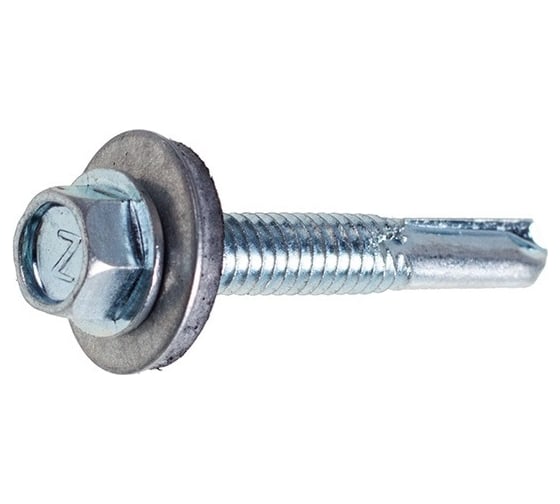 Изображение товара Кровельный саморез STARFIX 6,3x25 мм, цинк, шайба с прокладкой, PT5, 200 шт. SMC3-61745-200